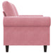 Tweezitsbank 120 cm fluweel roze