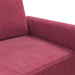 Tweezitsbank 120 cm fluweel wijnrood