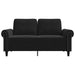 Tweezitsbank 120 cm fluweel zwart