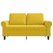 Tweezitsbank 120 cm fluweel geel