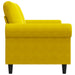 Tweezitsbank 120 cm fluweel geel