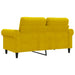 Tweezitsbank 120 cm fluweel geel