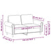 Tweezitsbank 120 cm fluweel bruin