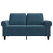 Tweezitsbank 120 cm fluweel blauw