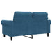 Tweezitsbank 120 cm fluweel blauw