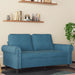 Tweezitsbank 120 cm fluweel blauw