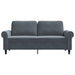 Tweezitsbank 140 cm fluweel donkergrijs