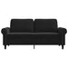 Tweezitsbank 140 cm fluweel zwart