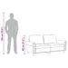 Tweezitsbank 140 cm fluweel zwart