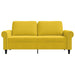 Tweezitsbank 140 cm fluweel geel