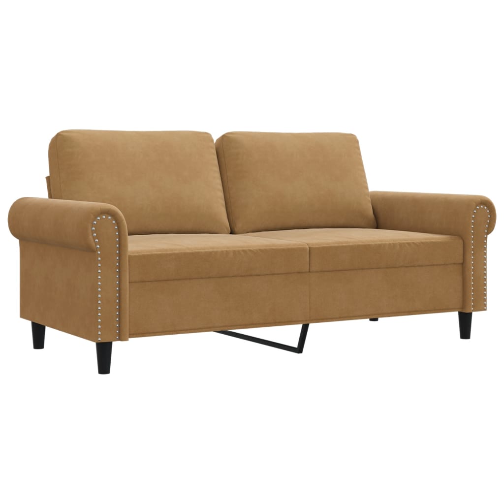 Tweezitsbank 140 cm stof bruin