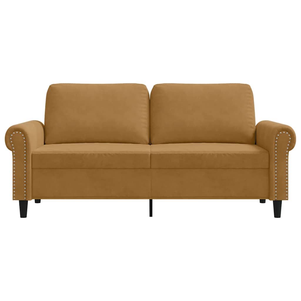 Tweezitsbank 140 cm stof bruin