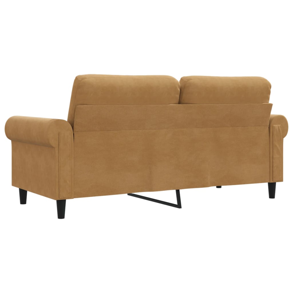 Tweezitsbank 140 cm stof bruin