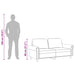 Tweezitsbank 140 cm fluweel crèmekleurig