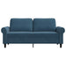 Tweezitsbank 140 cm fluweel blauw