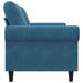Tweezitsbank 140 cm fluweel blauw