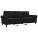 Driezitsbank 180 cm fluweel zwart