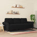 Driezitsbank 180 cm fluweel zwart
