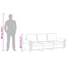 Driezitsbank 180 cm fluweel zwart