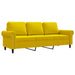 Driezitsbank 180 cm fluweel geel