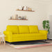 Driezitsbank 180 cm fluweel geel