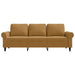 Driezitsbank 180 cm fluweel bruin