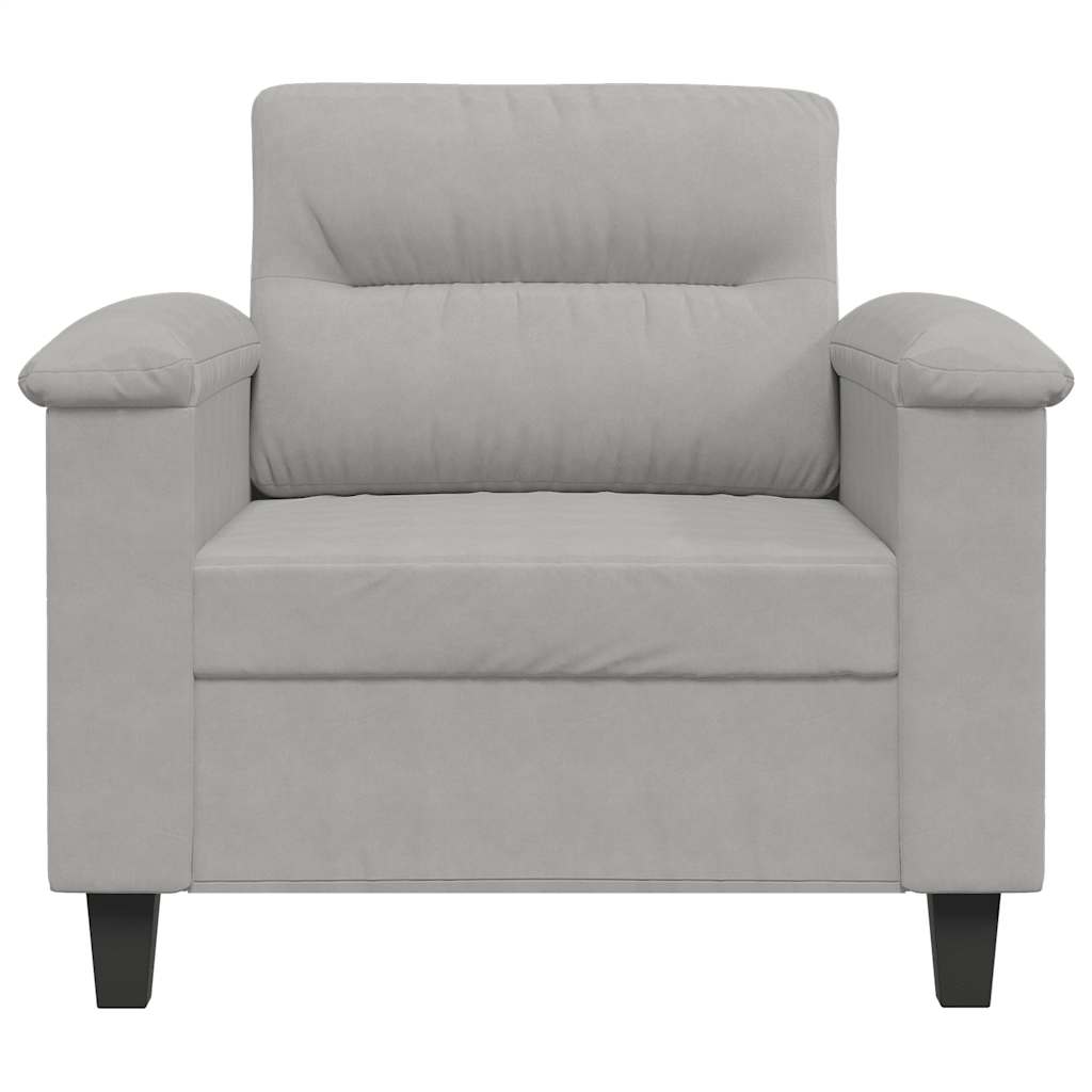 Fauteuil 60 cm microvezelstof lichtgrijs