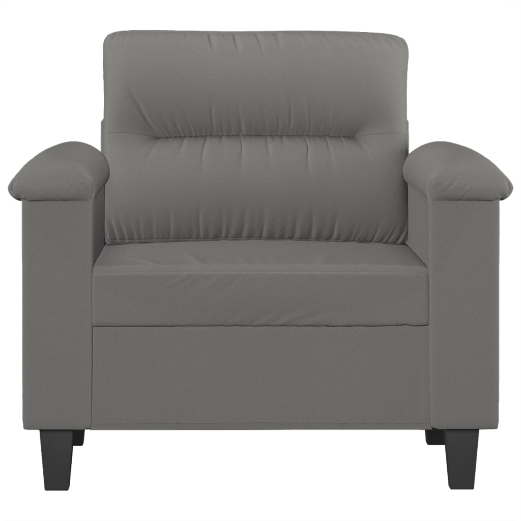 Fauteuil 60 cm microvezelstof donkergrijs