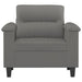 Fauteuil 60 cm microvezelstof donkergrijs