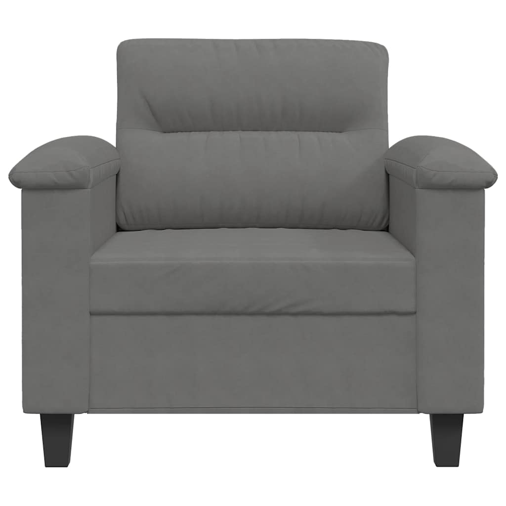 Fauteuil 60 cm microvezelstof donkergrijs