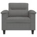 Fauteuil 60 cm microvezelstof donkergrijs