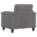 Fauteuil 60 cm microvezelstof donkergrijs
