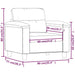 Fauteuil 60 cm microvezelstof donkergrijs