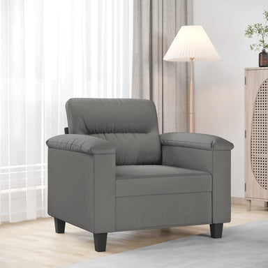 Fauteuil 60 cm microvezelstof donkergrijs
