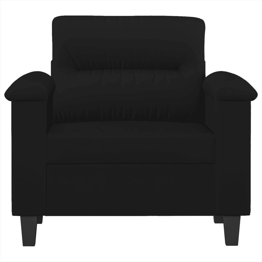 Fauteuil 60 cm microvezelstof zwart