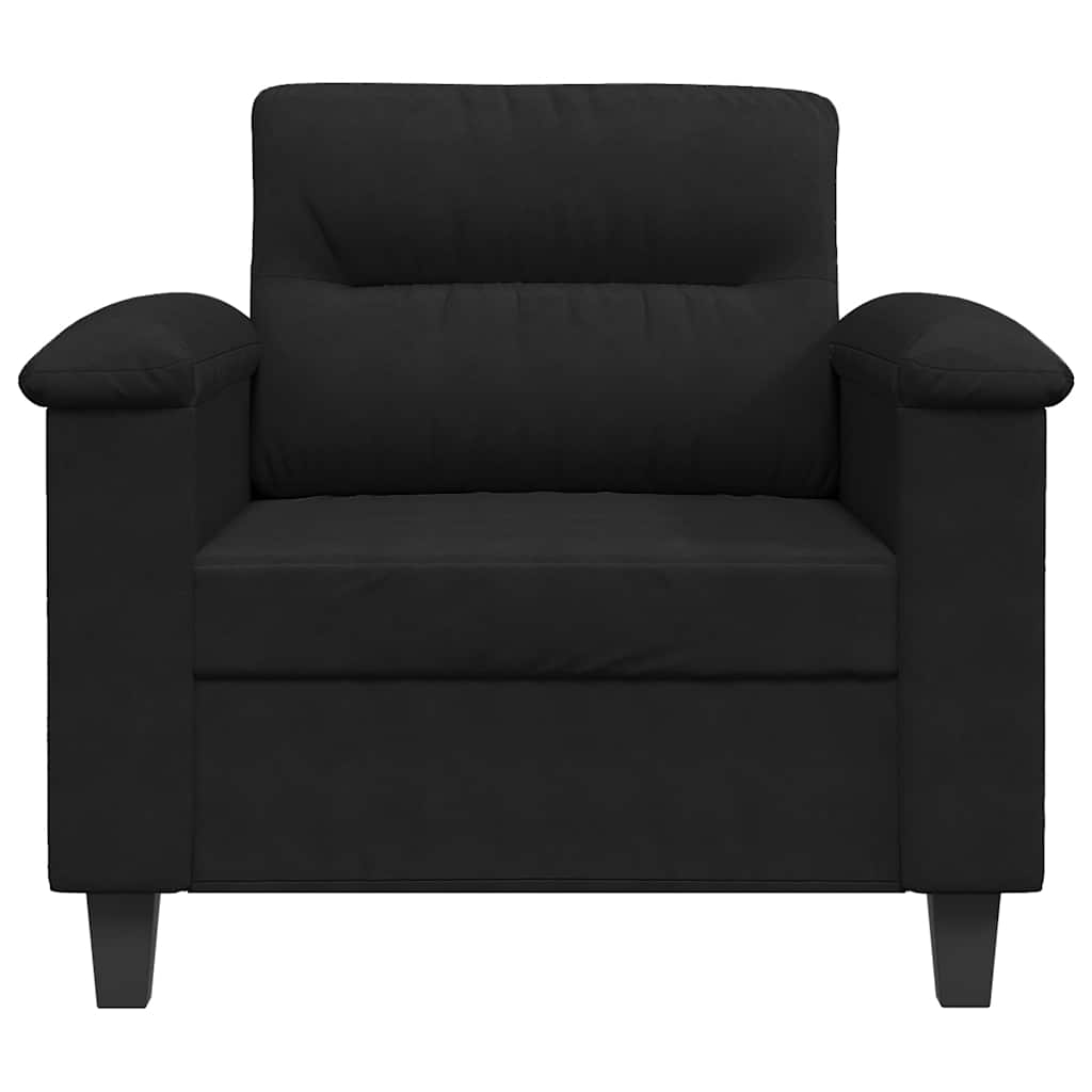 Fauteuil 60 cm microvezelstof zwart