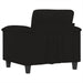 Fauteuil 60 cm microvezelstof zwart