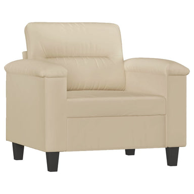 Fauteuil 60 cm microvezelstof crèmekleurig