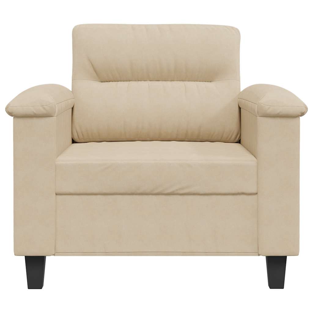 Fauteuil 60 cm microvezelstof crèmekleurig