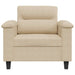 Fauteuil 60 cm microvezelstof crèmekleurig