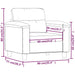 Fauteuil 60 cm microvezelstof crèmekleurig