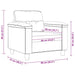 Fauteuil 60 cm microvezelstof crèmekleurig