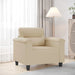 Fauteuil 60 cm microvezelstof crèmekleurig