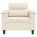 Fauteuil 60 cm microvezelstof beige