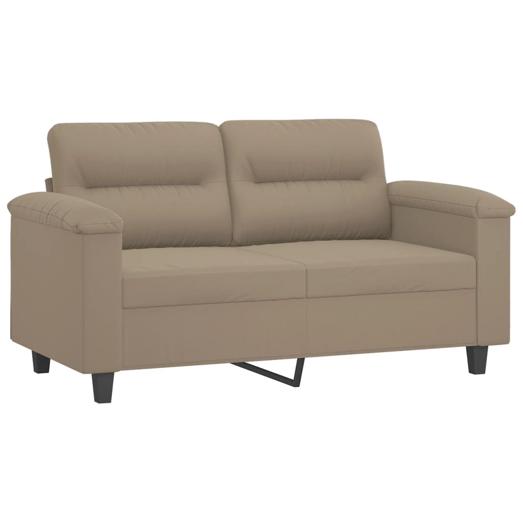 Tweezitsbank 120 cm microvezelstof taupe
