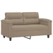 Tweezitsbank 120 cm microvezelstof taupe