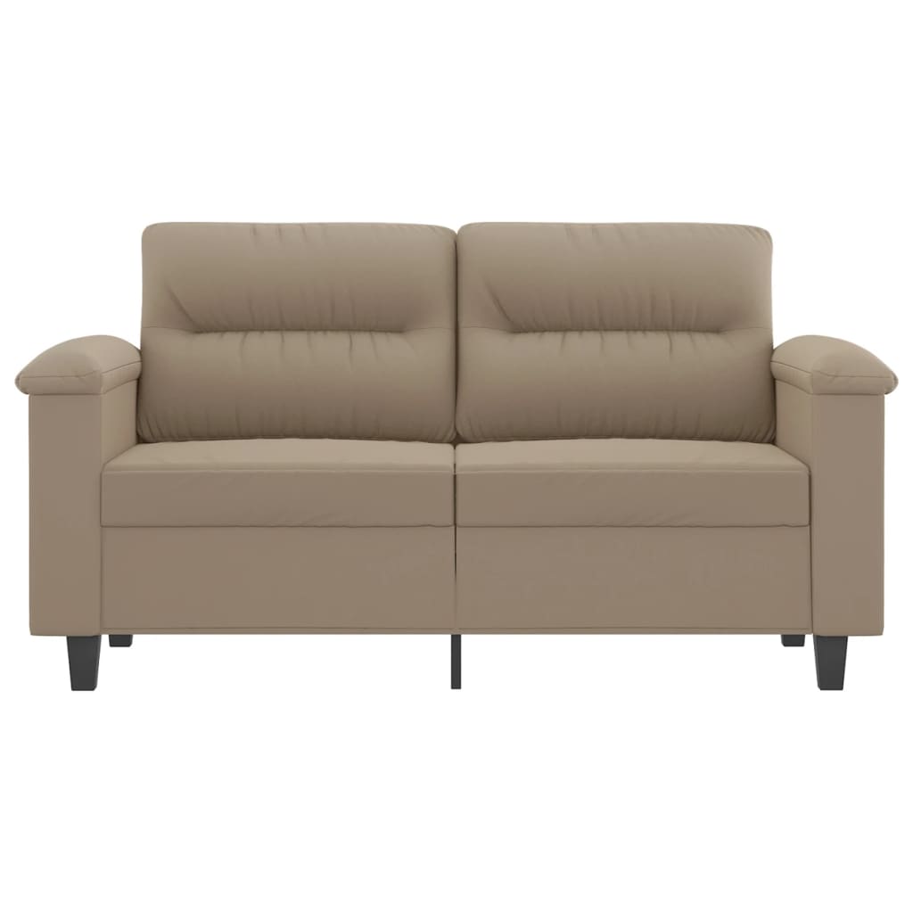 Tweezitsbank 120 cm microvezelstof taupe