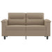 Tweezitsbank 120 cm microvezelstof taupe