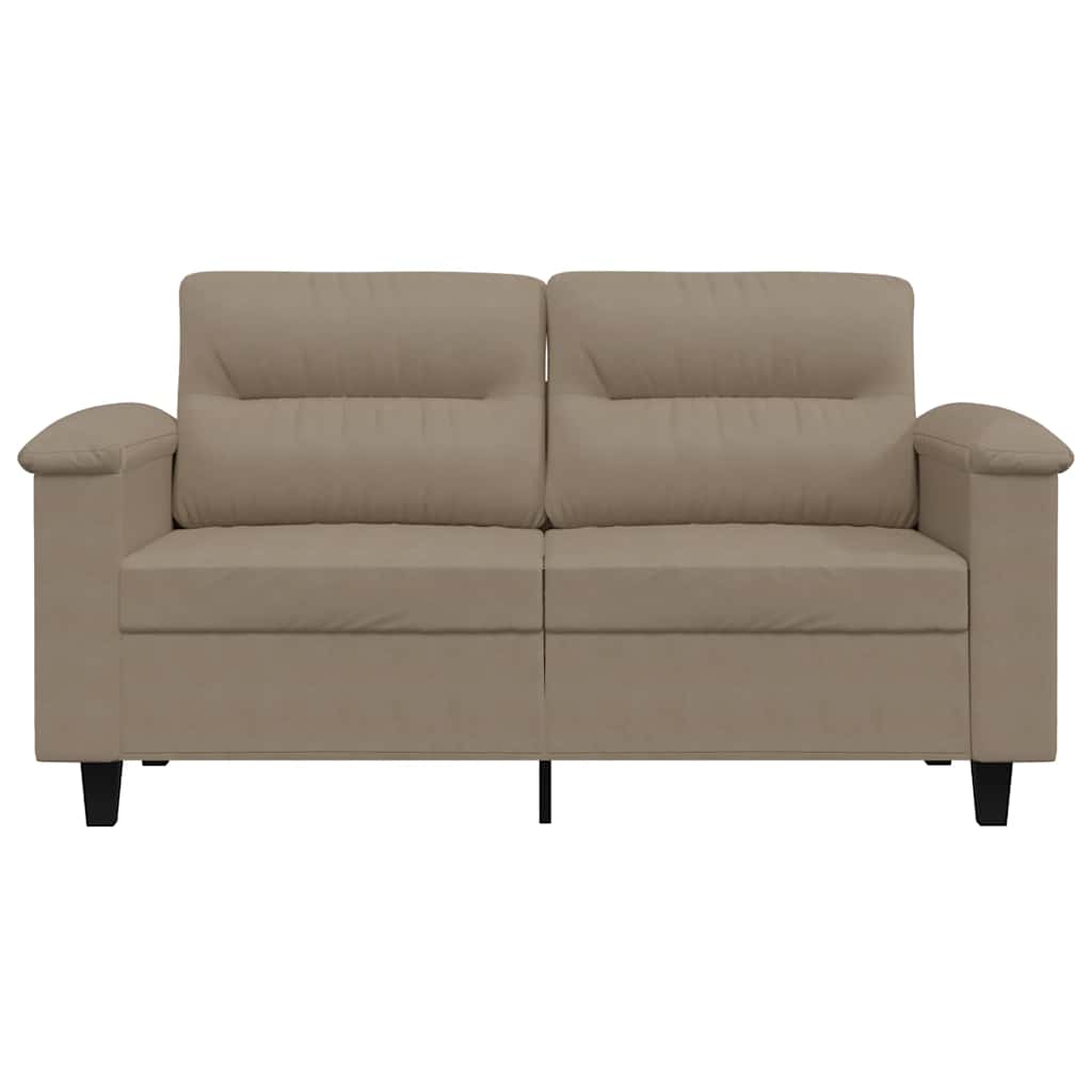 Tweezitsbank 120 cm microvezelstof taupe