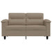 Tweezitsbank 120 cm microvezelstof taupe